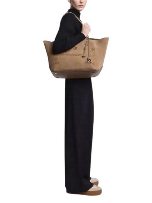 Borsa Shopping donna Script Media beige Hogan | KBW01TA1300UGMC414