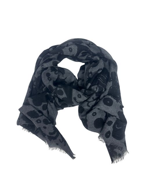sciarpa donna a fiori grigio e nero Jaytush | 162545