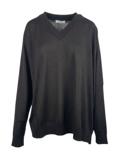 maglia donna asimmetrica marrone