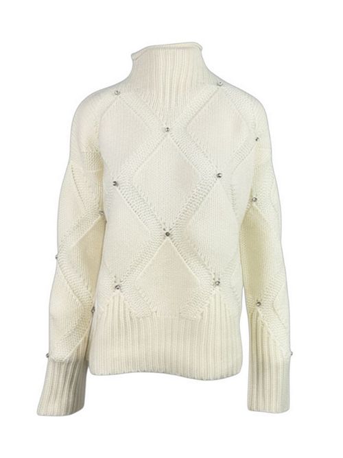 maglia donna bianco con strass Kangra | 2950/59102