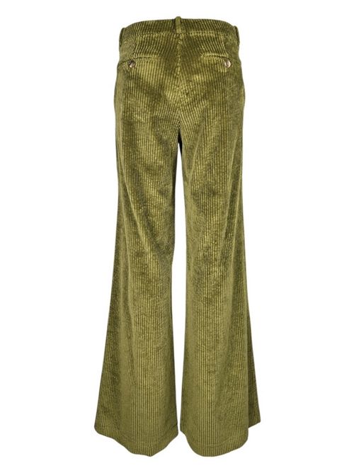 pantalone donna andrea in velluto a coste oliva Kiltie | ANDREA-T4824440