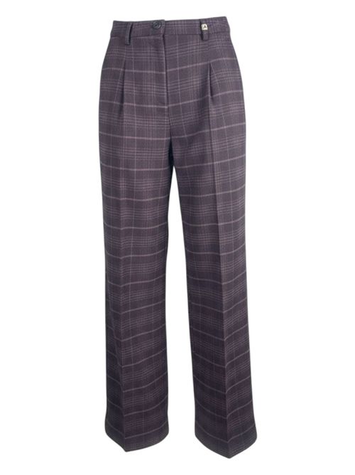 pantalone donna largo in flanella melanzana Myths | 25WD2378319