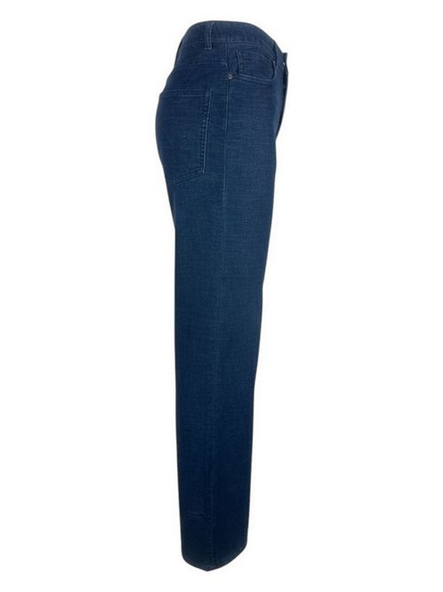 pantalone donna largo in velluto blu Myths | 25WD5407037