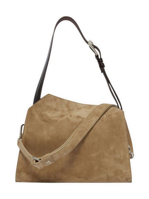 Borsa donna Trinity Peach Small in suede e cuoio beige Orciani | B02230-PEACHBEIGE