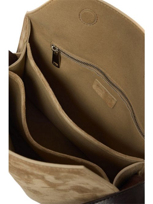 Borsa donna Trinity Peach Small in suede e cuoio beige Orciani | B02230-PEACHBEIGE