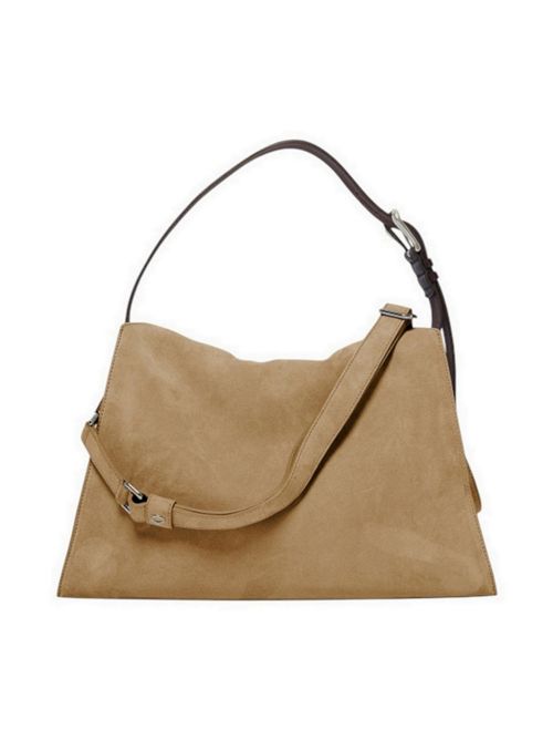 Borsa donna Trinity Peach Midi in suede e cuoio beige Orciani | B02231-PEACHBEIGE