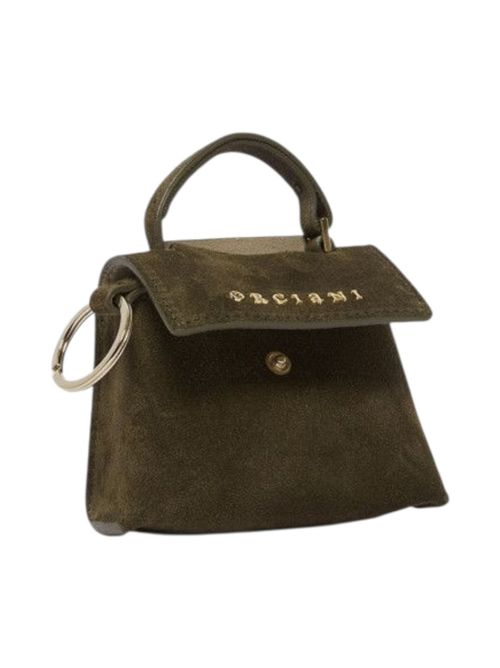 Women's Mini Sveva charm in military suede Orciani | CHA023-PEACHBOSCO