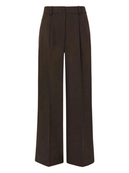 pantalone donna largo con pinces marrone P.A.R.O.S.H. | D232492-LILIUXY086