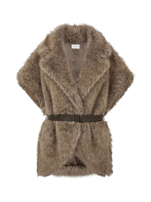 gilet donna in ecopelliccia sabbia P.A.R.O.S.H. | D410573-PORTAL823