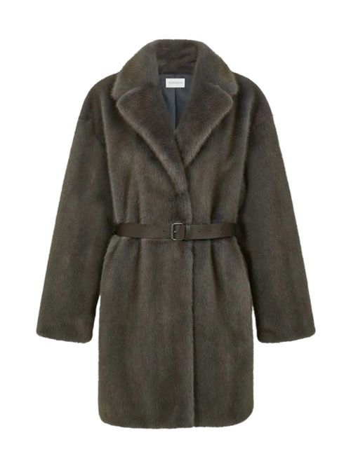 giacca donna in ecopelliccia grigio