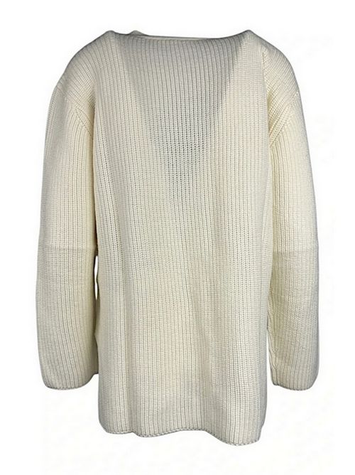 cardigan donna a coste panna P.A.R.O.S.H. | D520798-LADYBLUM002