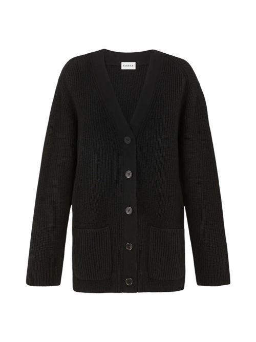 cardigan donna a coste nero