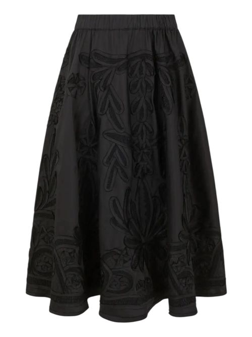 gonna donna ricamata nero P.A.R.O.S.H. | D621530-POISON013