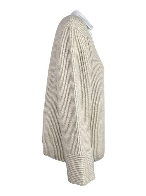 maglia donna a coste sabbia Purotatto | 2213-062SABBIA