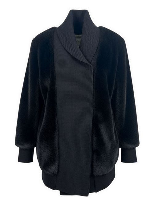 cardigan donna in eco-pelliccia nero Violanti | VE421552