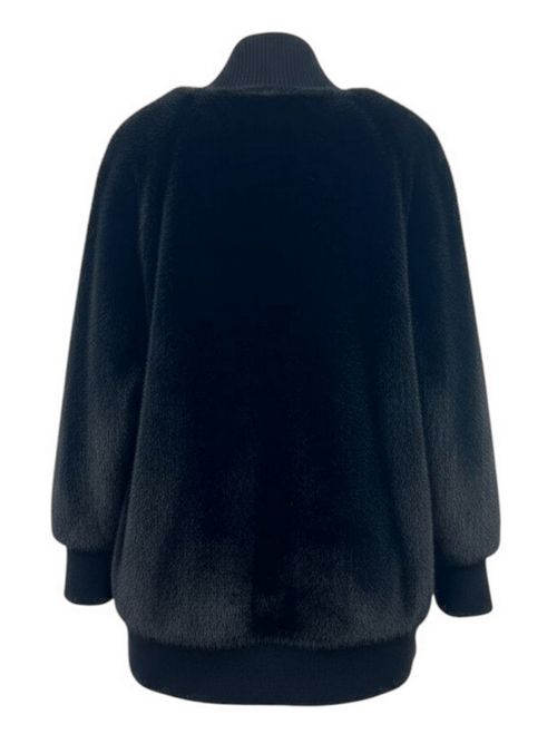 cardigan donna in eco-pelliccia nero Violanti | VE421552