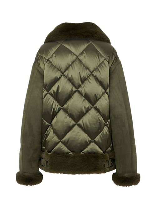 giubbotto donna in eco-montone e piuma militare Violanti | VS412513