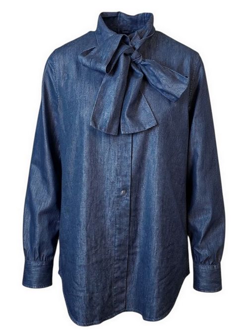 camicia donna con fiocco in chambrais Xacus | PALOMA-95175003