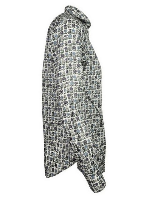 camicia donna liberty lilla e azzurro Xacus | PINA-95573002
