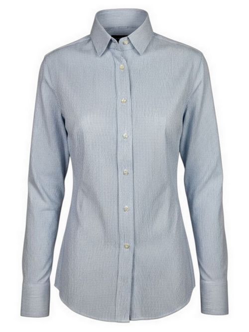 camicia donna active righe azzurro e bianco Xacus | SARAKT-95477002