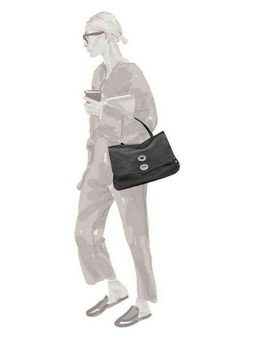 borsa donna postina media in pelle daily nero Zanellato | 06810M-0040000Z0001