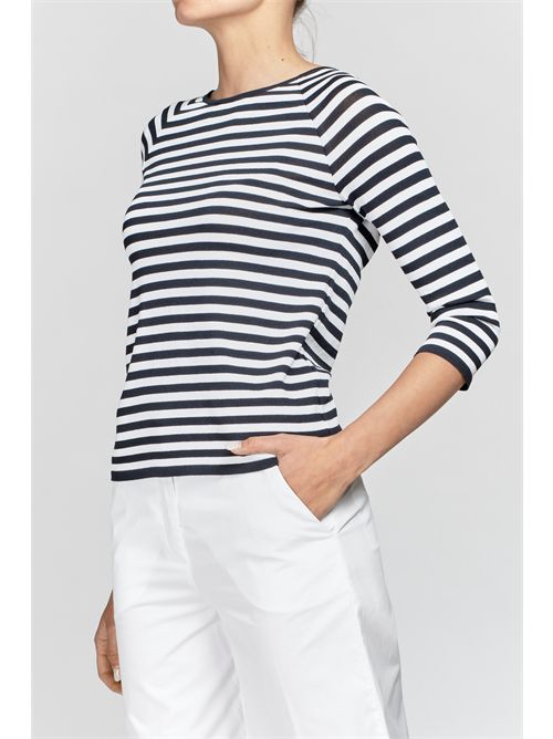 Maglia Bianco/blu Anneclaire | A2364A94