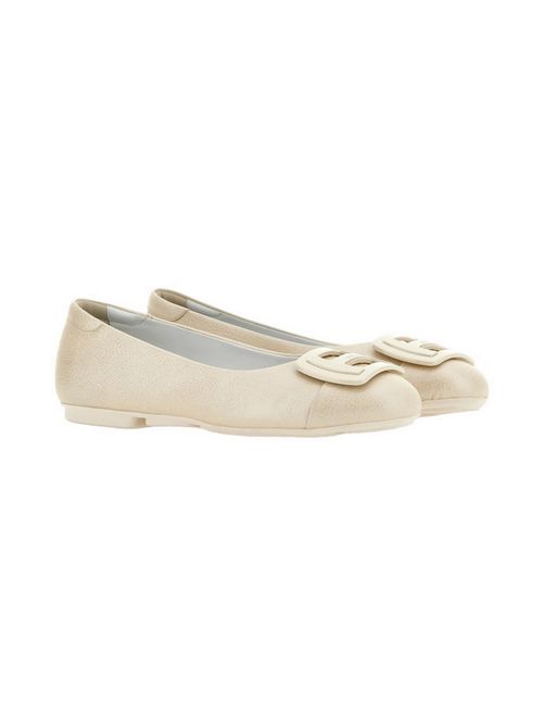 H661 beige women's ballet flats Hogan | HXW6610FH80SYOB018