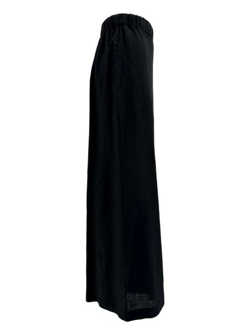 Women's black linen culottes Whyci | 1035001