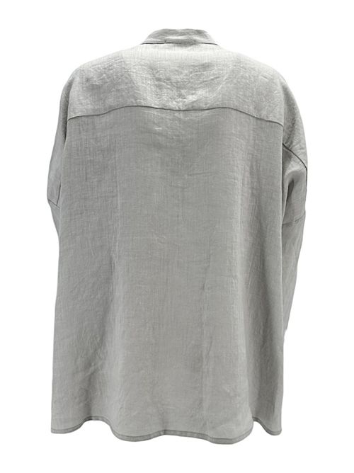women's linen shirt with pearl embroidery Whyci | 1051024