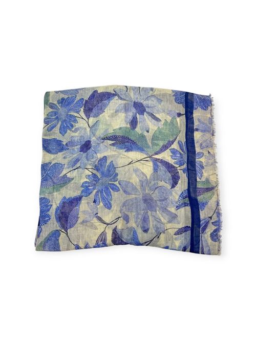 women's light blue floral scarf Altea | 255001504
