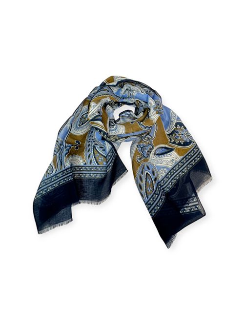 blue and beige paisley scarf Altea | 255010201