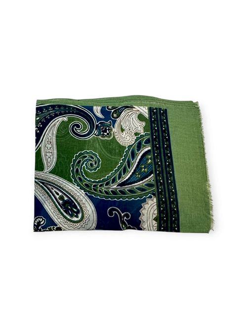 women's green and blue paisley scarf Altea | 255010202