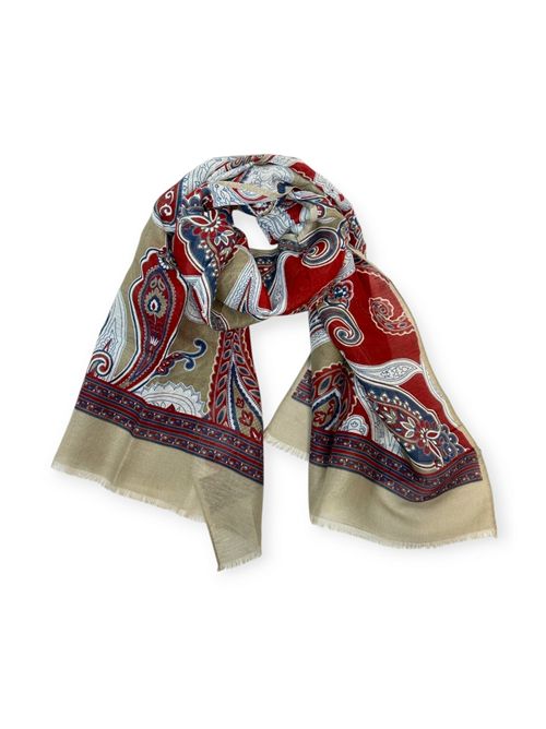 blue and red paisley scarf Altea | 255010203