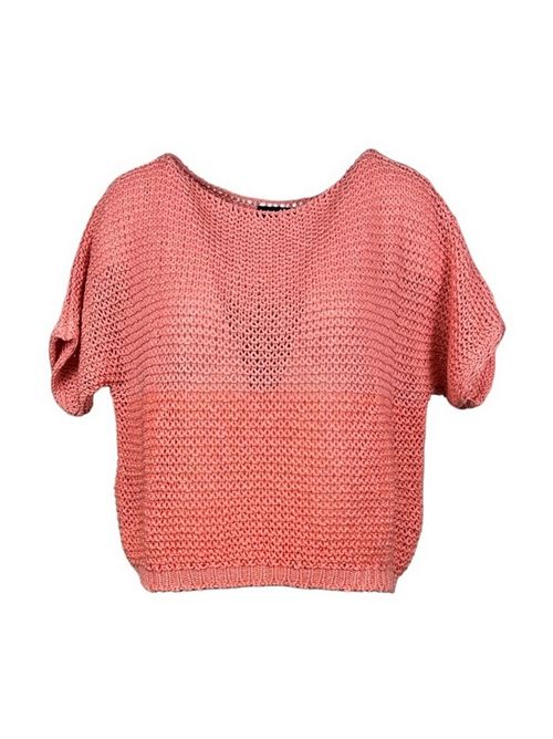 Maglia donna a rete corallo Anneclaire | D1119-1612556