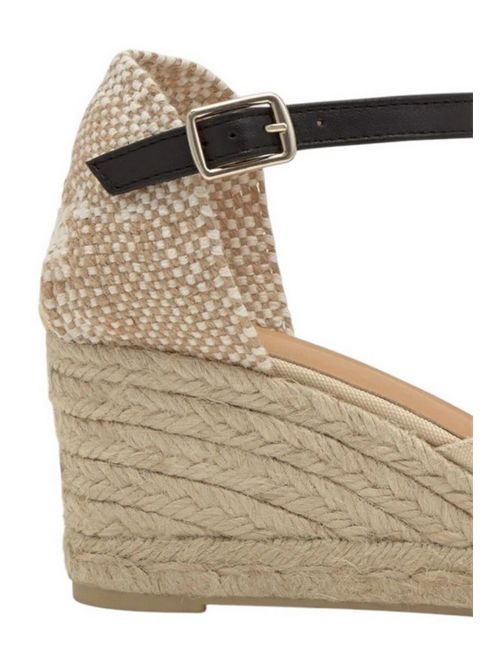 Espadrilla donna Coraline avorio e nero Castaner | CORALINE6264CRUDO