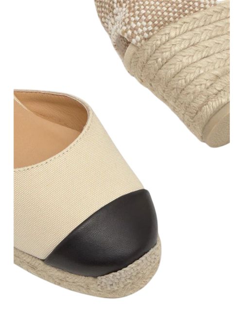 Espadrilla donna Coraline avorio e nero Castaner | CORALINE6264CRUDO