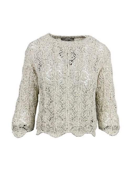 Maglia donna in pizzo beige D.EXTERIOR | 604753