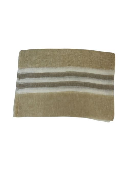 Sciarpa donna in lino avorio e cammello D.EXTERIOR | 609814