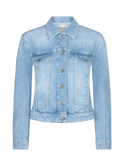 giubbotto donna in denim chiaro Dondup | DJ460DSH365DIQ1DD800