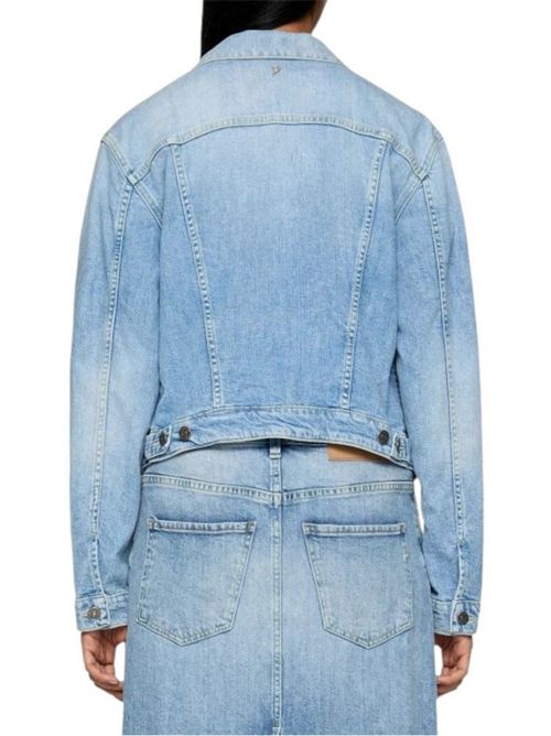 giubbotto donna in denim chiaro Dondup | DJ460DSH365DIQ1DD800