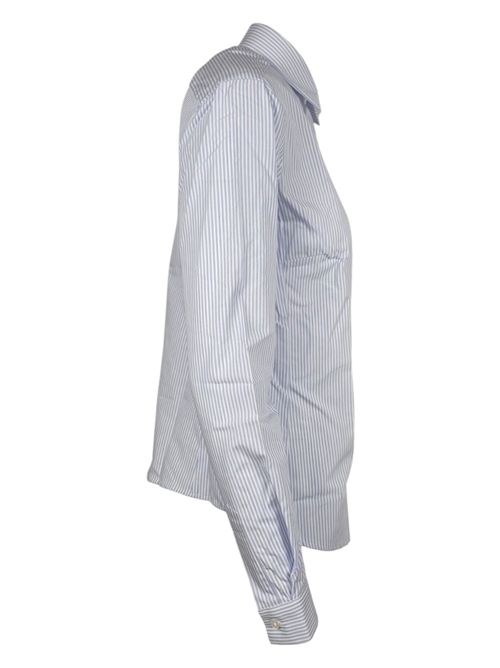 camicia donna a righe bianco e azzurro Fay | NCWA1505650XAMU603