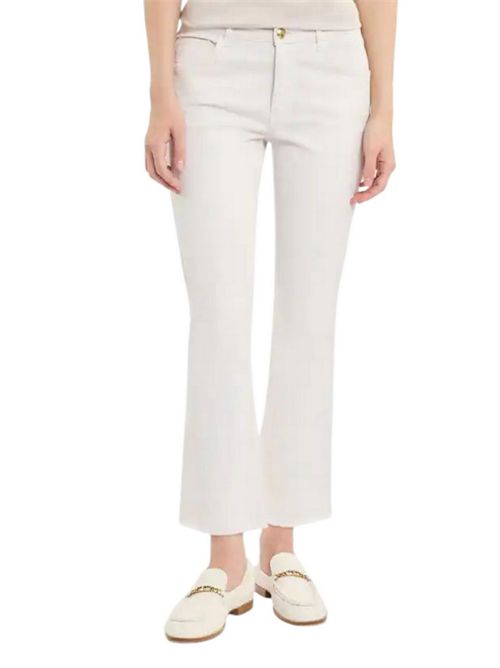 pantaloni 5 tasche in cotone stretch bianco Fay | NTW8650520TM47B209