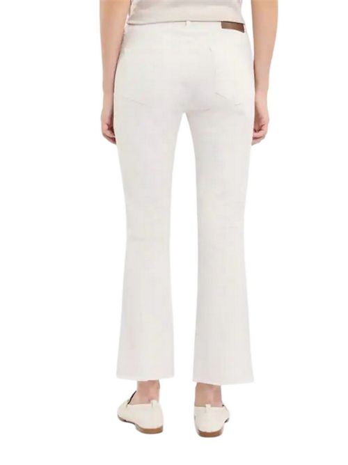 pantaloni 5 tasche in cotone stretch bianco Fay | NTW8650520TM47B209