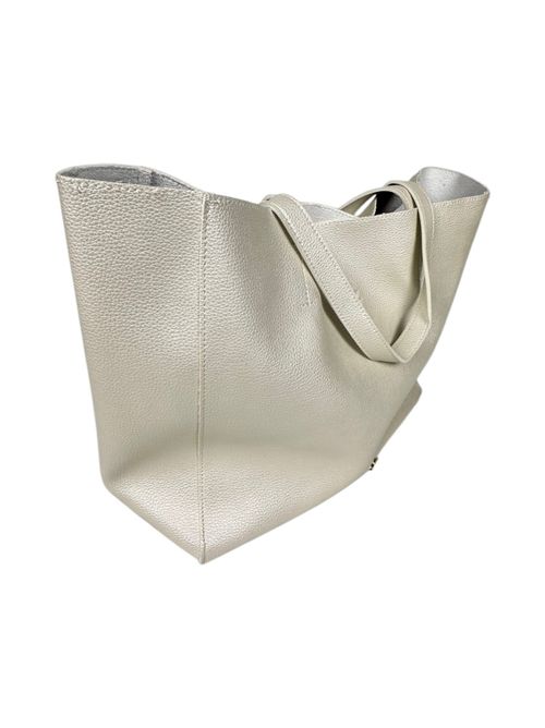 shopper donna grande ecopelle perla Fez | 005PERLA