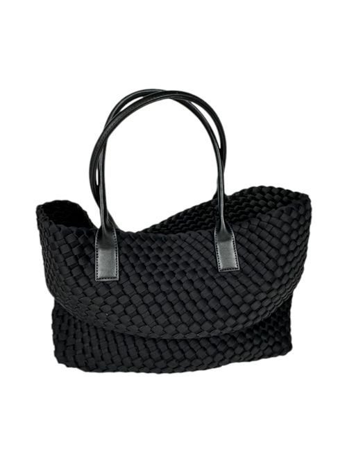 shopper donna intrecciata nero Fez | 9222BLACK