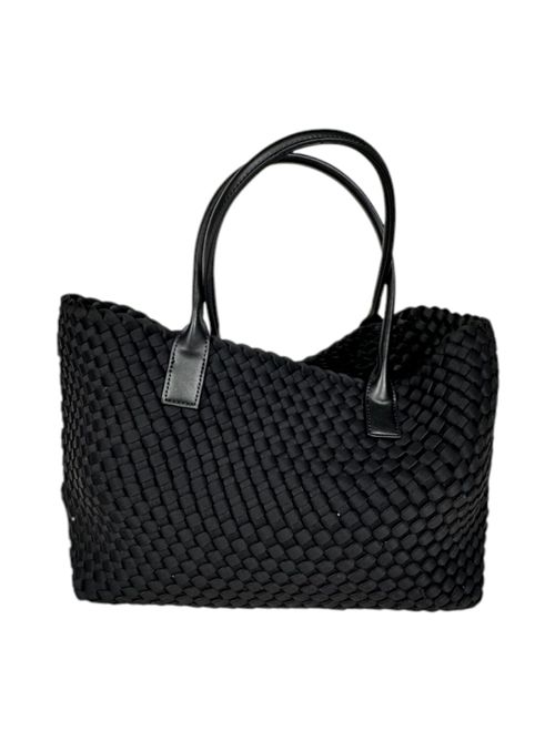 shopper donna intrecciata nero Fez | 9222BLACK
