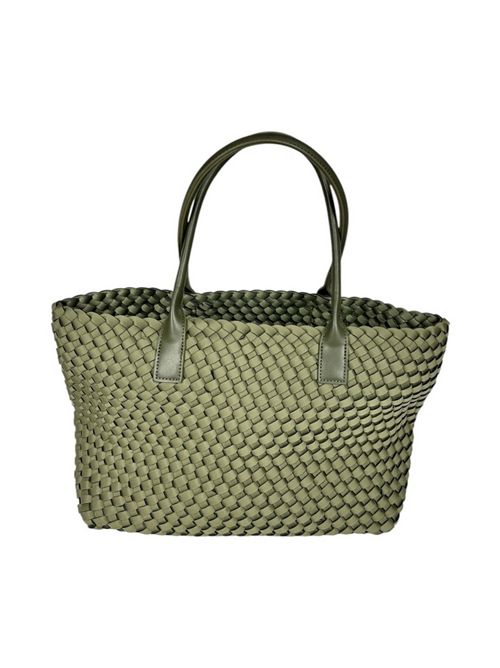 shopper donna intrecciata militare Fez | 9222MILITARY