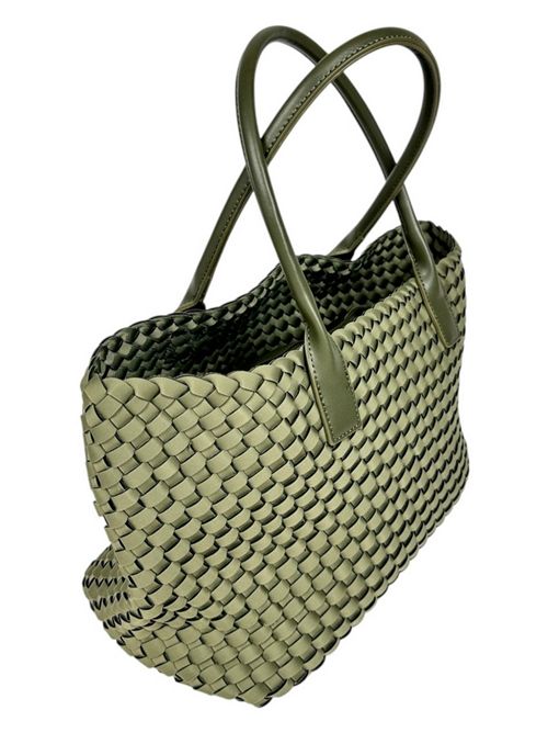 shopper donna intrecciata militare Fez | 9222MILITARY