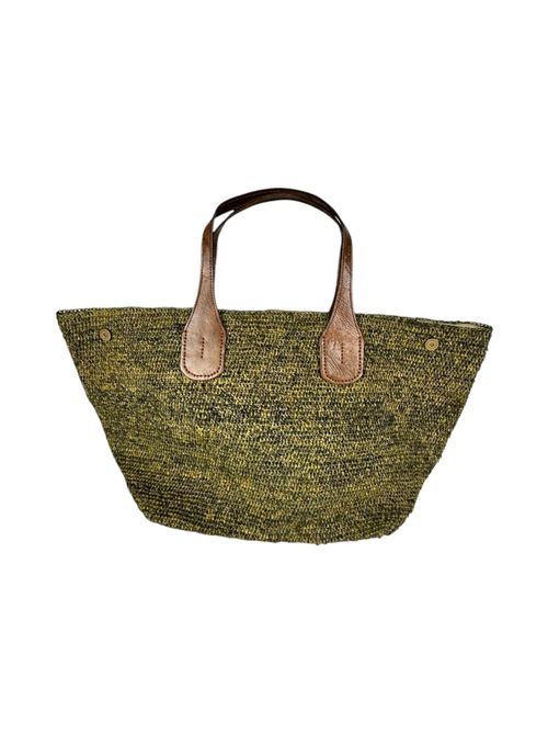 shopping donna grande in rafia con patta militare IBELIV | LAZZA2SAVANE