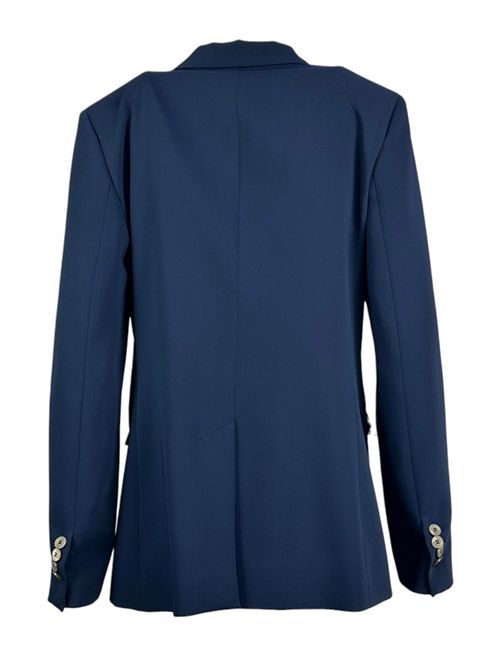 giacca donna in tessuto fluido blu Kiltie | LAPIS-T4967790